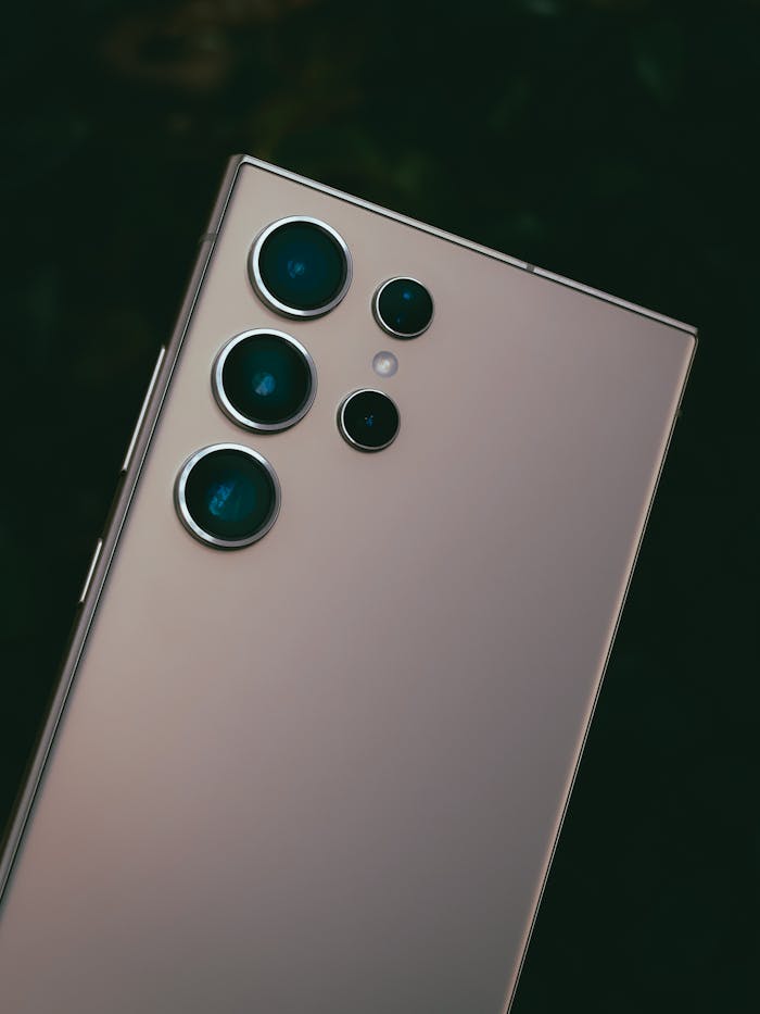 Detailed view of a smartphone