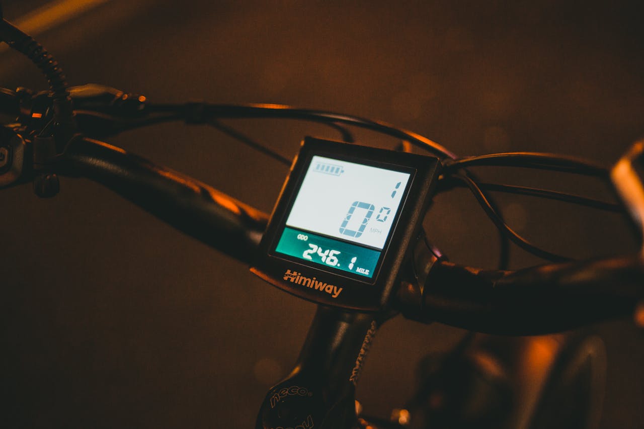 Close-up of an electric bike